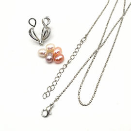 Unique Genuine 5 PCS High Quality Freshwater Pearls Cage Pendant Necklace