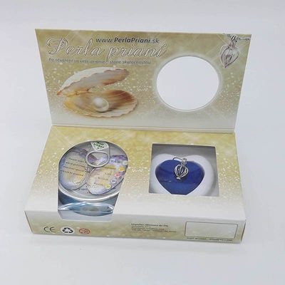 Festive Birthday Gift Love Wish Pearl Kit Heart Cage Pendant with 17 " Chain Necklace Love Lovers