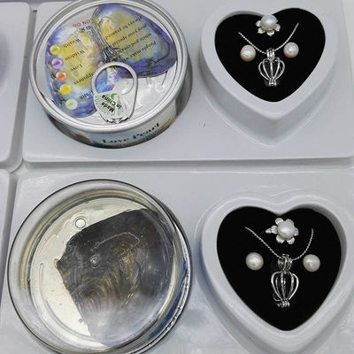 Promotion Gifts Love Pearl  3PCS included Chain Necklace with one Drop Pendant , Ring , Earrings